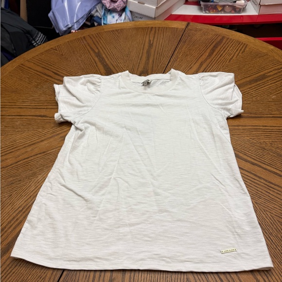 Anne Klein Tops - Anne Klein White Crew Neck Short Sleeve Tee